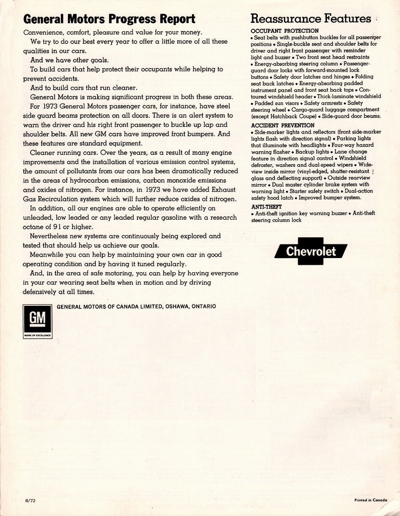 1973 Chevrolet Nova Canadian Brochure Page 10